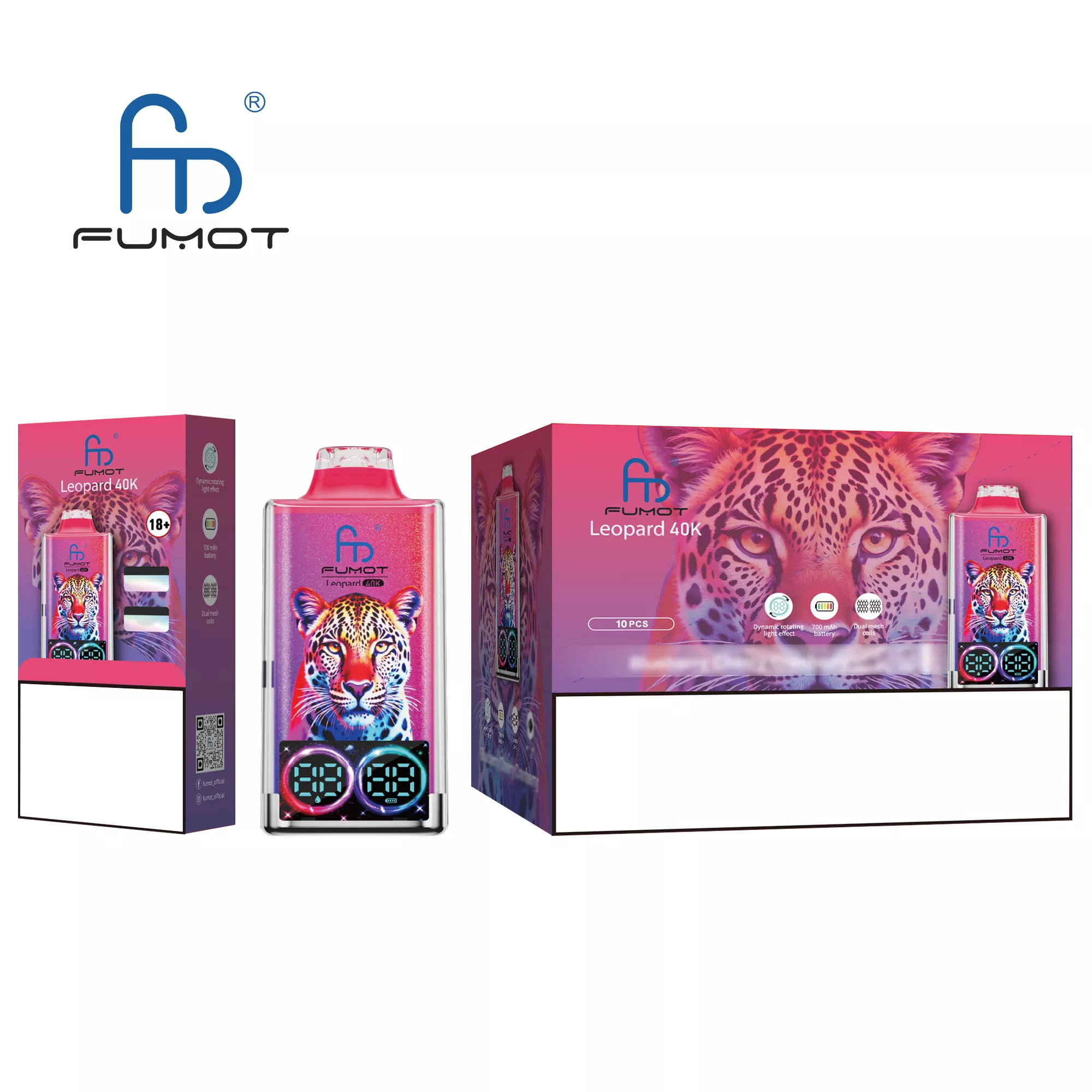 FUMOT Leopard 40K Puffs Bulk Buy Rechargeable Disposable Vapes Wholesale - Image 2