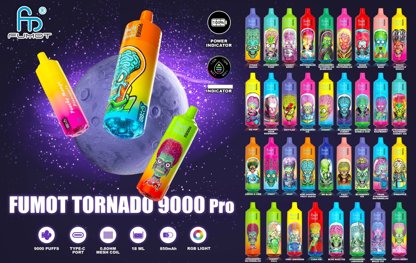 RandM Tornado 9000 PRO Puffs Disposable Vape - Image 4