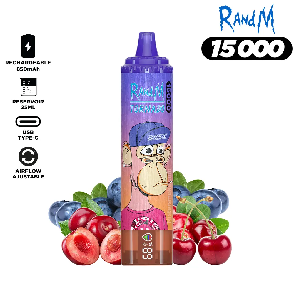 RandM Tornado 15000 Puffs Bulk Buy Rechargeable Disposable Vape Wholesale - Image 3
