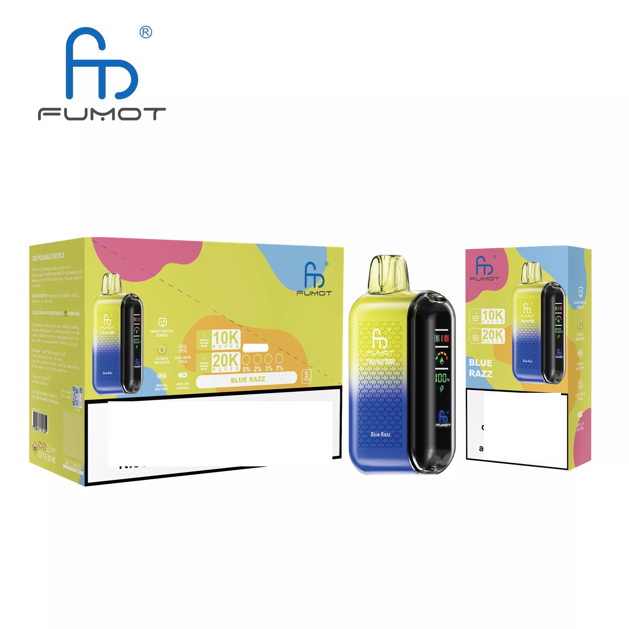 RandM FUMOT TORNADO 20000 Puffs Digital Screen Bulk Buy Rechargeable Disposable Vapes Wholesale - Image 25