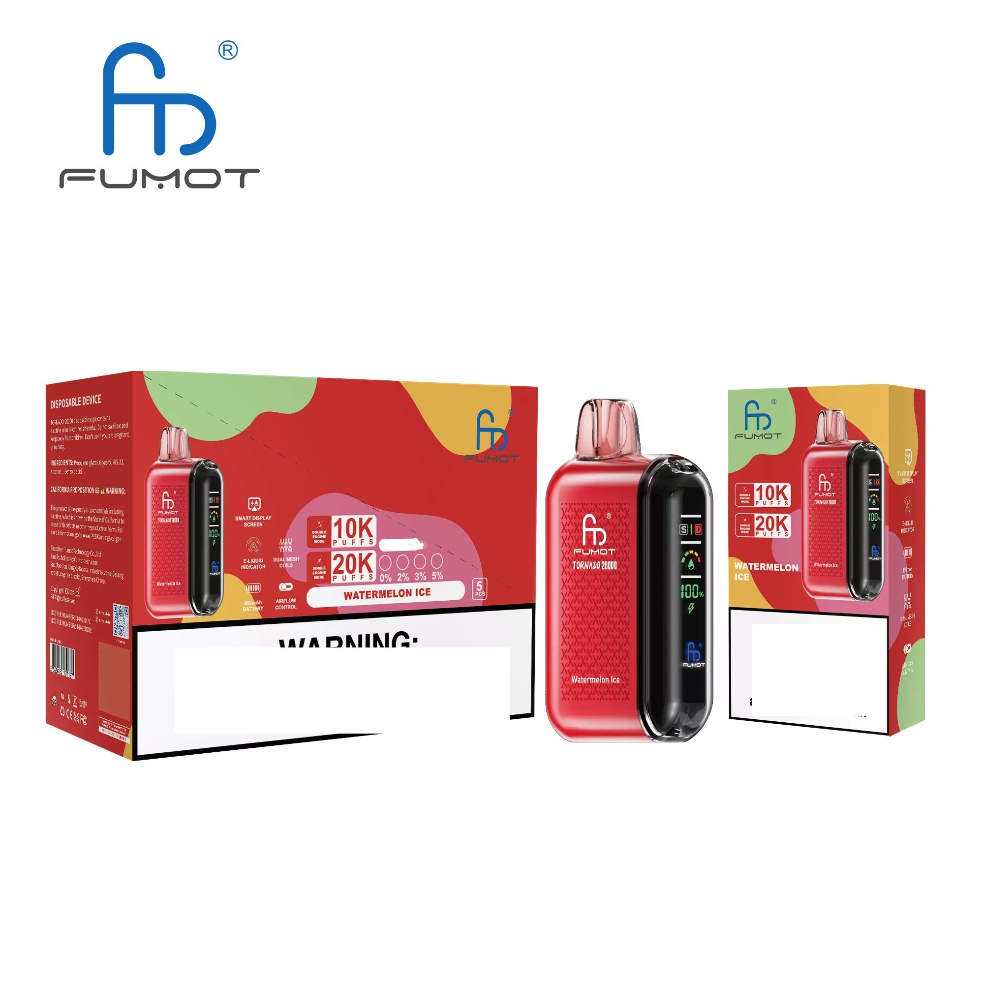 RandM FUMOT TORNADO 20000 Puffs Digital Screen Bulk Buy Rechargeable Disposable Vapes Wholesale - Image 26