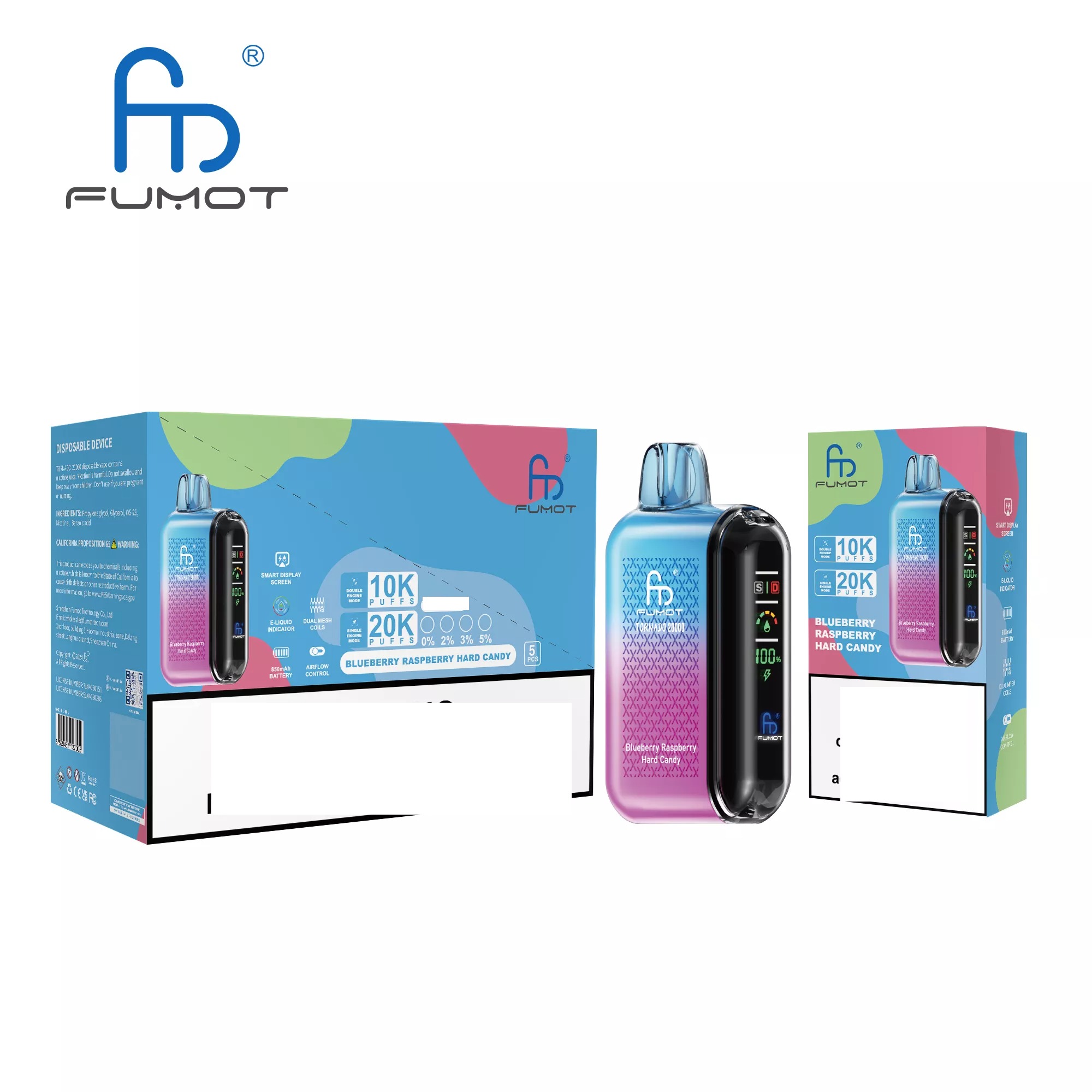 RandM FUMOT TORNADO 20000 Puffs Digital Screen Bulk Buy Rechargeable Disposable Vapes Wholesale - Image 24