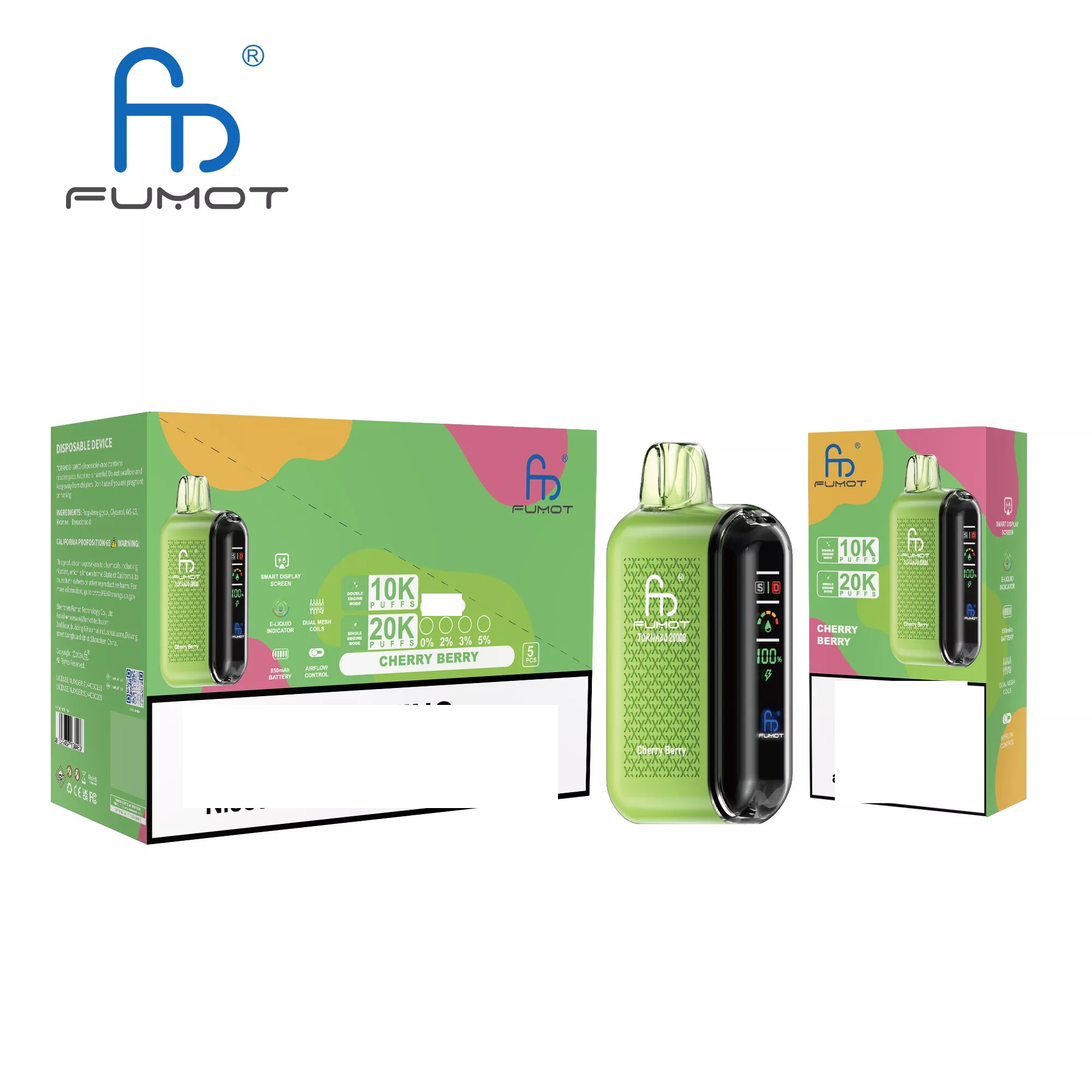 RandM FUMOT TORNADO 20000 Puffs Digital Screen Bulk Buy Rechargeable Disposable Vapes Wholesale - Image 22