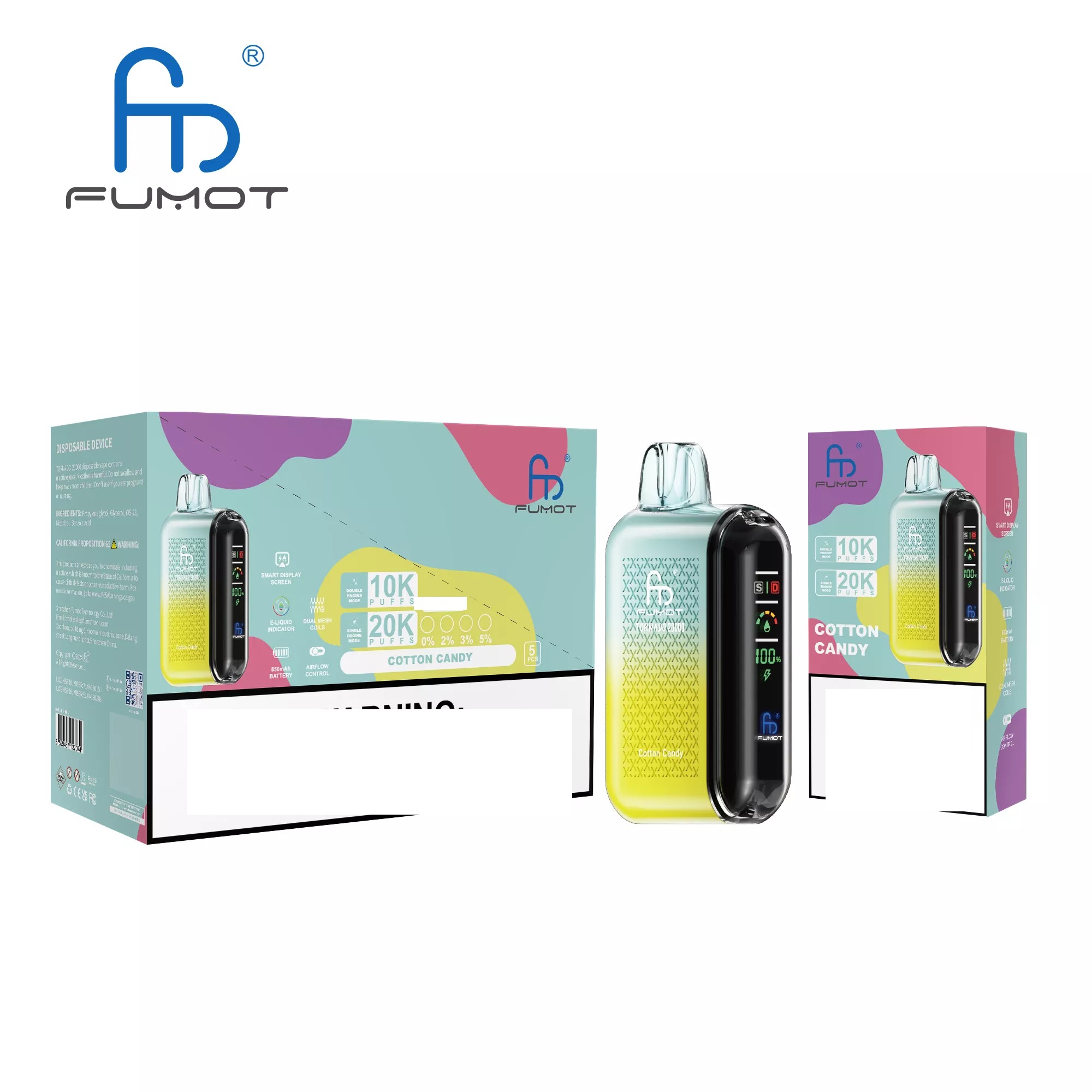 RandM FUMOT TORNADO 20000 Puffs Digital Screen Bulk Buy Rechargeable Disposable Vapes Wholesale - Image 19