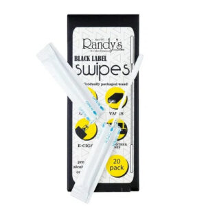 Randy's Black Label Swipes Pre-Soaked Alcohol Cleaning Cotton Swabs 20pk