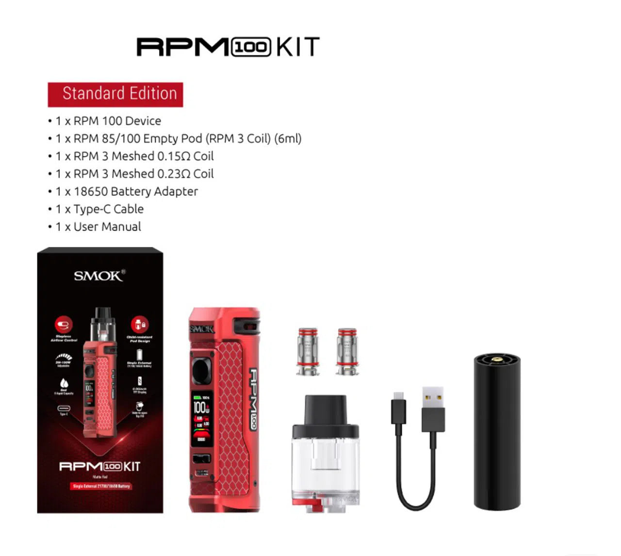 SMOK RPM 100 Pod Mod System Kit - Image 8