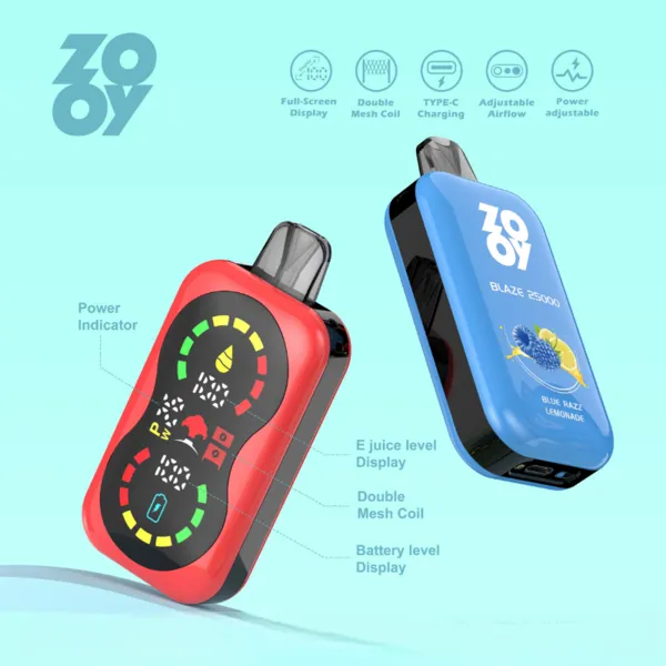 Zooy Blaze 25000 25K puffs Disposable Vape – Best Long-Lasting Flavor Device