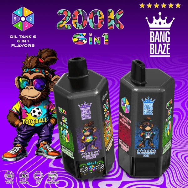 Bang Blaze 200K 6-in-1 Disposable Vape | 200,000 Puffs Ultimate Flavor Station - Image 6