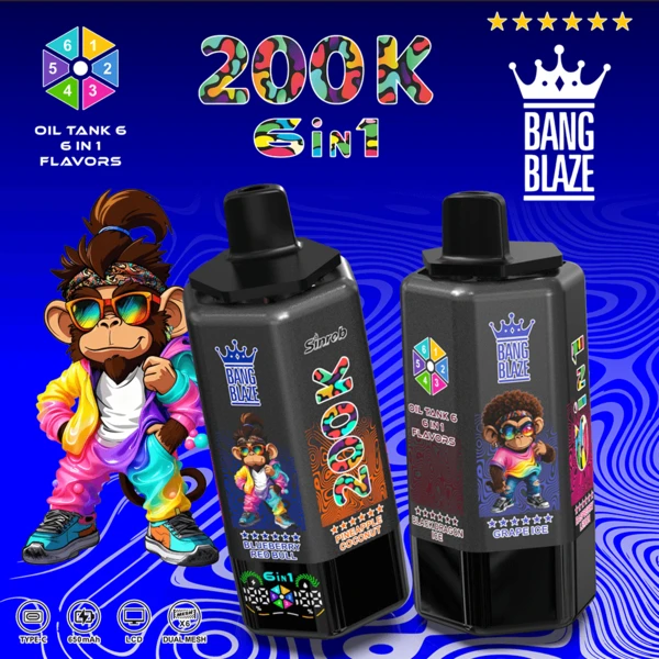 Bang Blaze 200K 6-in-1 Disposable Vape | 200,000 Puffs Ultimate Flavor Station - Image 8