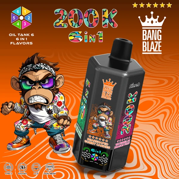 Bang Blaze 200K 6-in-1 Disposable Vape | 200,000 Puffs Ultimate Flavor Station - Image 10