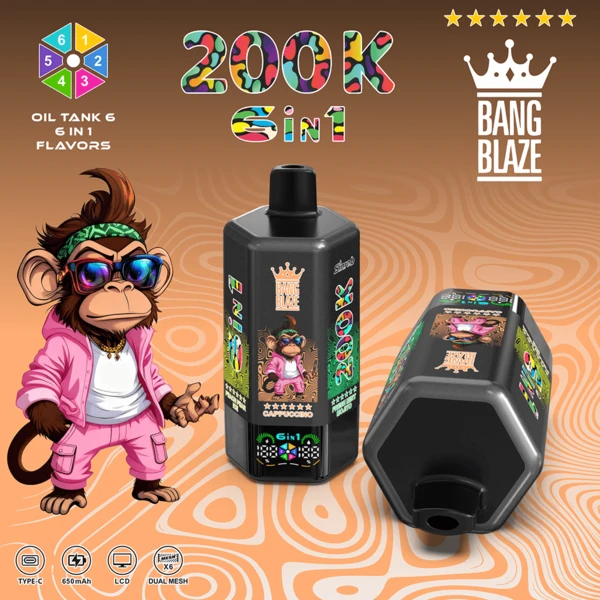 Bang Blaze 200K 6-in-1 Disposable Vape | 200,000 Puffs Ultimate Flavor Station - Image 11