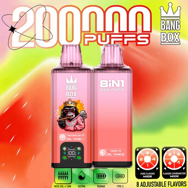 Bang Box 200K 8-in-1 Flavors Disposable Vape | 200,000 Puffs – Ultimate Flavor Power - Image 4