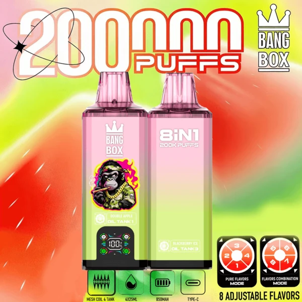 Bang Box 200K 8-in-1 Flavors Disposable Vape | 200,000 Puffs – Ultimate Flavor Power - Image 6