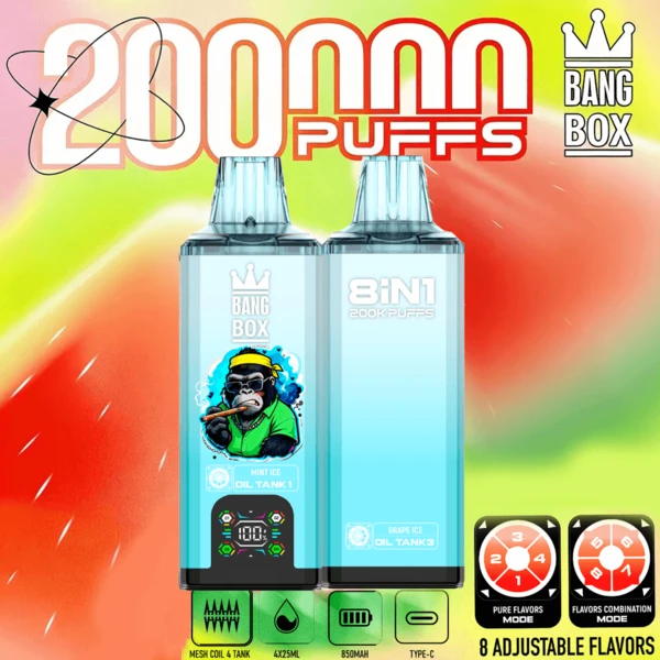 Bang Box 200K 8-in-1 Flavors Disposable Vape | 200,000 Puffs – Ultimate Flavor Power - Image 7