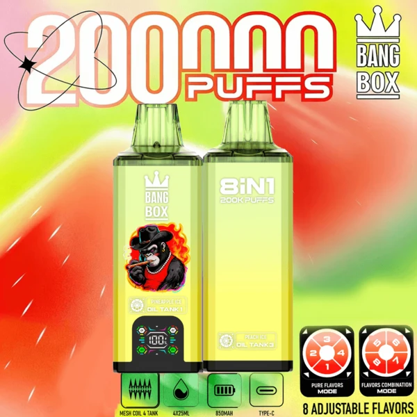 Bang Box 200K 8-in-1 Flavors Disposable Vape | 200,000 Puffs – Ultimate Flavor Power - Image 8