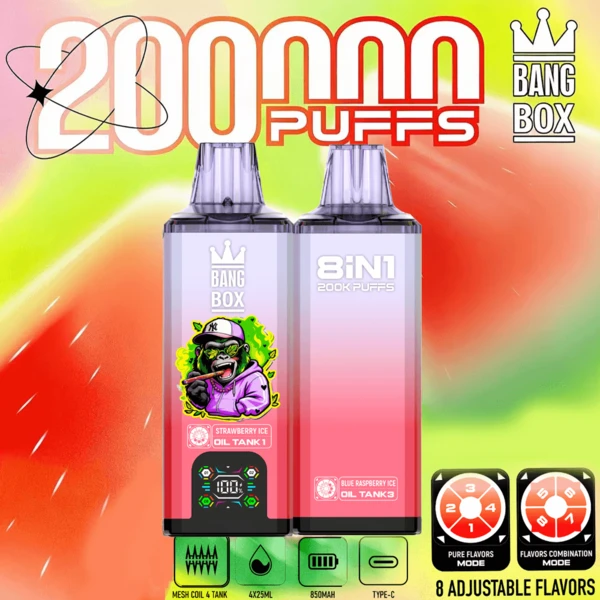 Bang Box 200K 8-in-1 Flavors Disposable Vape | 200,000 Puffs – Ultimate Flavor Power - Image 9