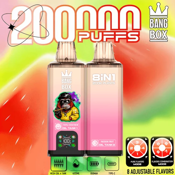 Bang Box 200K 8-in-1 Flavors Disposable Vape | 200,000 Puffs – Ultimate Flavor Power - Image 10