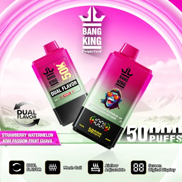 Bang King 50000 Puffs Dual Flavor Disposable Vape | 50K Vape – Ultimate Pro Display Edition - Image 10