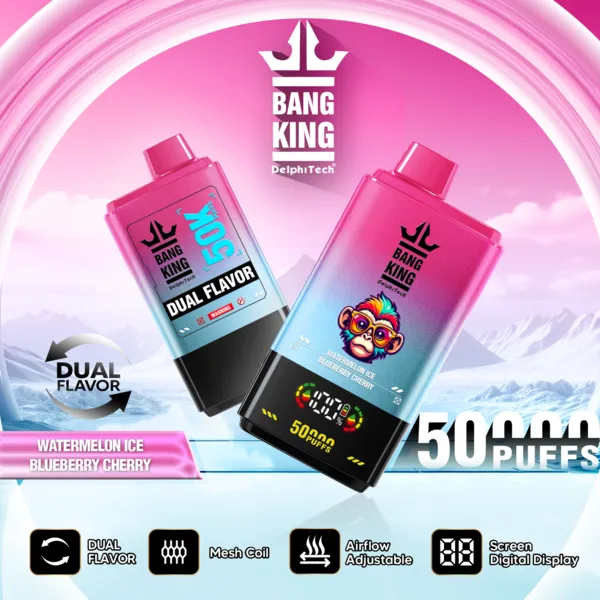 Bang King 50000 Puffs Dual Flavor Disposable Vape | 50K Vape – Ultimate Pro Display Edition - Image 11