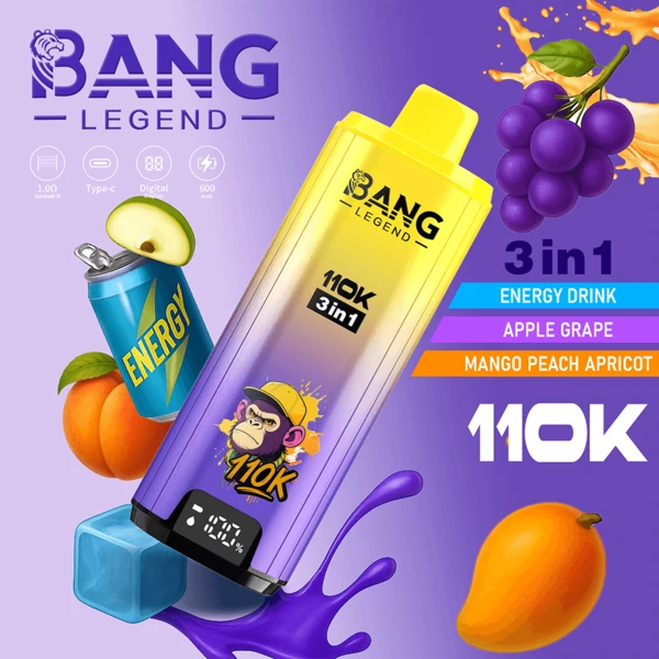 Bang Legend 110K 3-in-1 Disposable Vape | 110000 Puffs | Ultimate Triple Flavor Power - Image 6