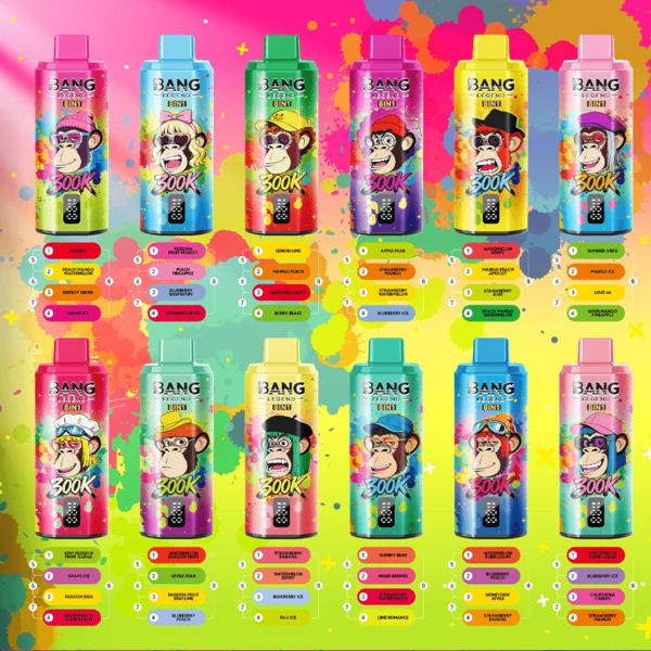 Bang Legend 300K 8-in-1 Flavors Disposable Vape – Ultimate Multi-Flavor 300,000 Puffs Experience - Image 2