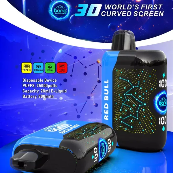 Bang Starry 25000 Puffs Disposable Vape – 3D Curved Screen, 28ml E-Liquid, 800mAh, Type-C, 1.0Ω Mesh - Image 6
