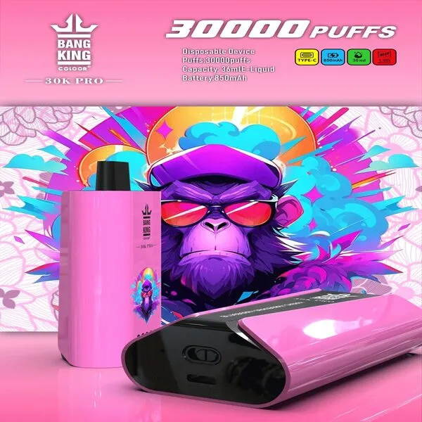 Bangking 30K Pro 30000 Puffs Disposable Vape – 36ml E-Liquid, 1.0Ω Mesh, 850mAh, Type-C Rechargeable - Image 3