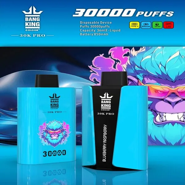 Bangking 30K Pro 30000 Puffs Disposable Vape – 36ml E-Liquid, 1.0Ω Mesh, 850mAh, Type-C Rechargeable - Image 4