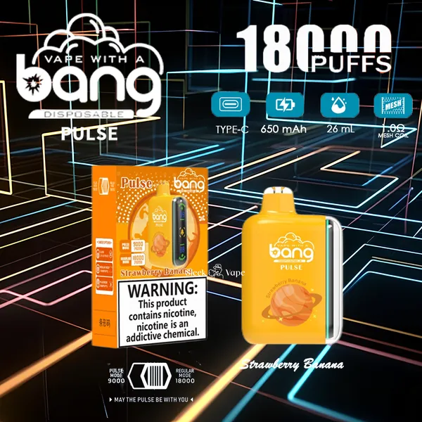 Bang Pulse 18000 Puffs Disposable Vape – Smart Screen, 26ml, 1.0Ω Mesh, Type-C Rechargeable - Image 7